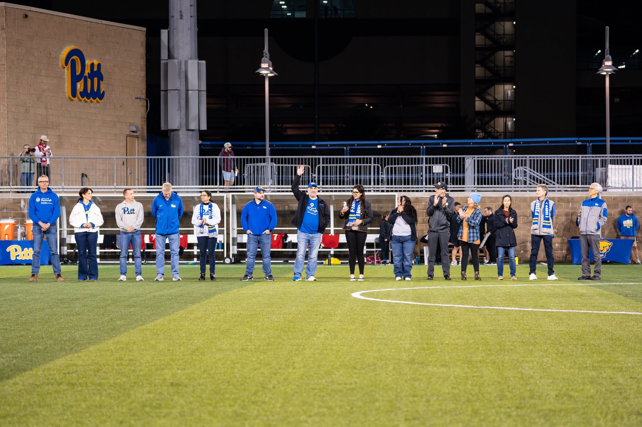 Brad D. Messner recognized on the field at the University of Pittsburgh